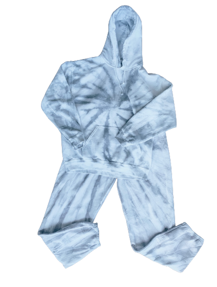 Grey tie dye sweatsuit best sale